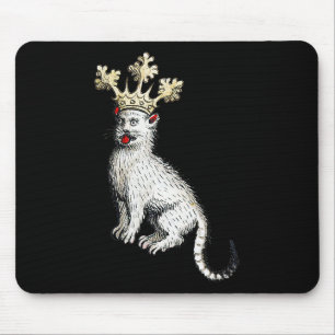 Mittelalterliche Katze König Antikes Mittelalter D Mousepad