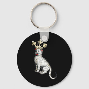 Mittelalterliche Katze König Antikes Mittelalter D Schlüsselanhänger