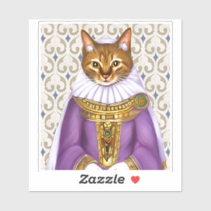 Mittelalterliche Katze Maiden Aufkleber