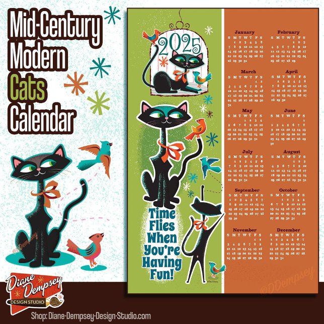 Mittelalterliche Katzen Kalender Küchentücher Grün (Von Creator hochgeladen)