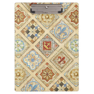 Mittelalterliche Keramik Kronen Lilie Klemmbrett