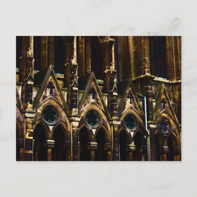 Mittelalterliche Kirche ~ Postkarte (Vorderseite)