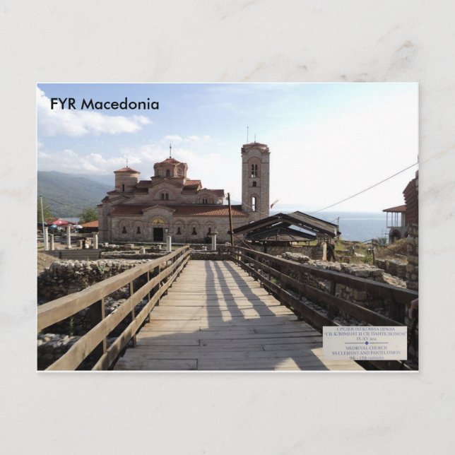 Mittelalterliche Kirche St. Clement, Plaoshnik, Ma Postkarte (Vorderseite)