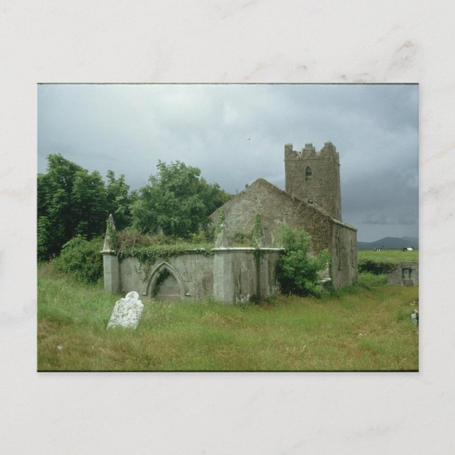Mittelalterliche Kirche und Kirche Postkarte (Vorderseite)