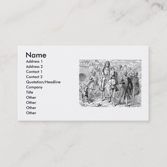 Mittelalterliche Knight Business Card Visitenkarte (Vorderseite)