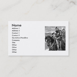 Mittelalterliche Knight Business Card Visitenkarte