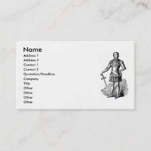 Mittelalterliche Knight Business Card Visitenkarte
