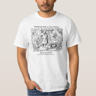 "Mittelalterliche Köche mit großen Messern ordne T-Shirt