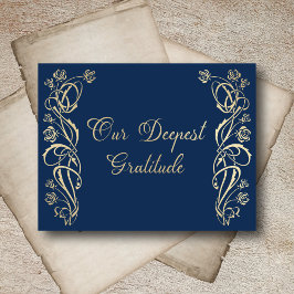 Mittelalterliche königliche Rose Hochzeit Dankesch Dankeskarte