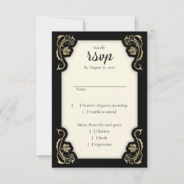 Mittelalterliche Königliche Rose Hochzeit RSVP-Kar RSVP Karte