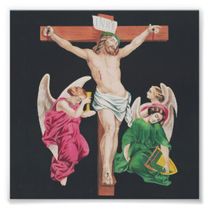 Mittelalterliche Kreuzigung Jesu Christi Fotodruck