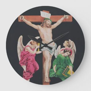 Mittelalterliche Kreuzigung Jesu Christi Große Wanduhr