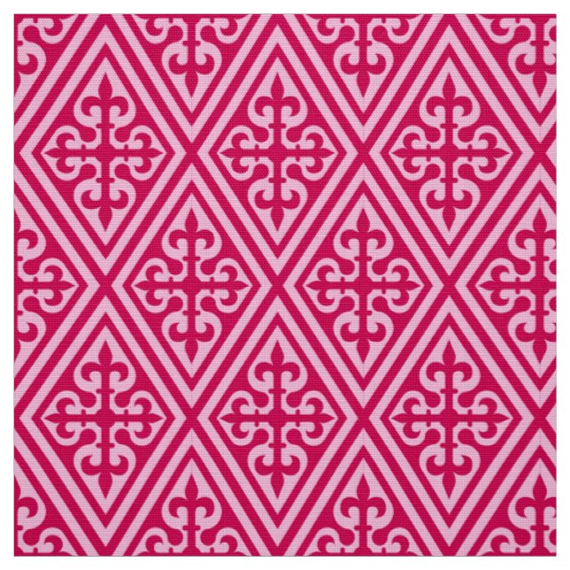 Mittelalterliche Kreuzmatratze - Fuchsia Pink Stoff (Muster)