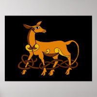 Mittelalterliche Kunst keltischer Knoten Braun Hir