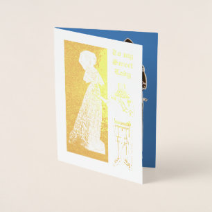 Mittelalterliche Liebhaber: Ritter und Damenkarte Folienkarte