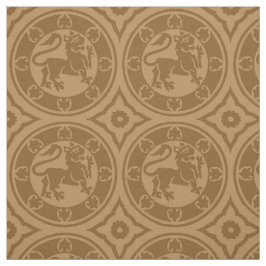 Mittelalterliche Löwen, Burnt Caramel Stoff