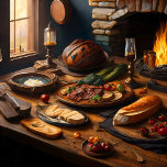 Mittelalterliche Mahlzeit Stretched Canvas Print Leinwanddruck<br><div class="desc">Die Gemälde sind der perfekte Weg, um die einfachen Dinge im Leben zu feiern. Sie sind eine Erinnerung, für die es immer etwas zu danken gibt, egal was Ereignis in der Welt sein mag. Egal, ob Sie eine Möglichkeit suchen, Ihre Wertschätzung für ein köstliches Essen zu zeigen, oder Sie suchen...</div>