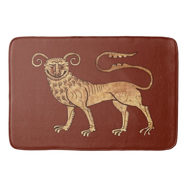 Mittelalterliche Manticore Große Badematte (Vorderseite)