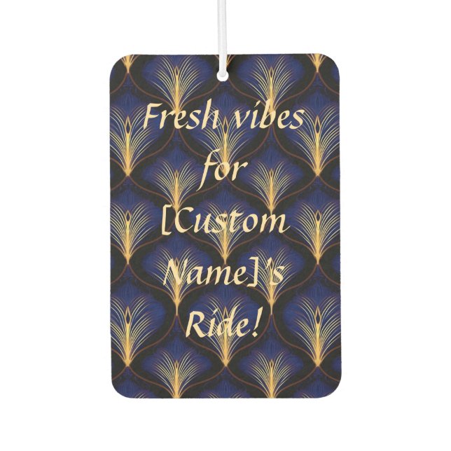 Mittelalterliche Marine mit Goldfedern Autolufterfrischer (Vorderseite)