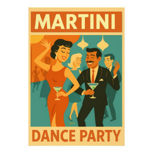 Mittelalterliche Martini-Tanzparty Fotodruck