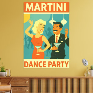 Mittelalterliche Martini-Tanzparty Leinwanddruck