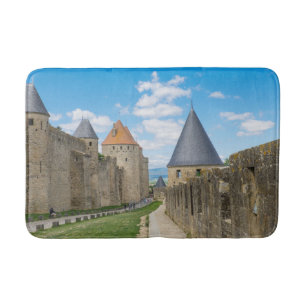 Mittelalterliche Mauern von Carcassonne Badematte