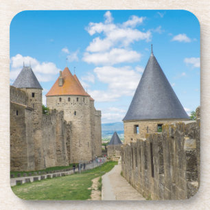 Mittelalterliche Mauern von Carcassonne Getränkeuntersetzer