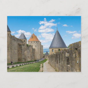 Mittelalterliche Mauern von Carcassonne Postkarte
