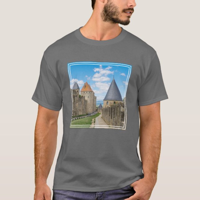 Mittelalterliche Mauern von Carcassonne T-Shirt (Vorderseite)