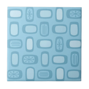 Mittelalterliche MCM abgerundete Rechtecke Baby Bl Fliese