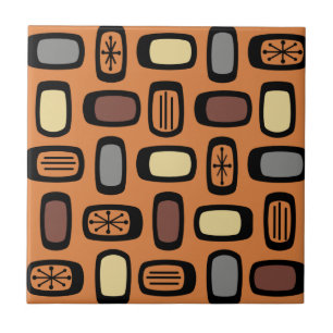 Mittelalterliche MCM Rundrechtecke Orange Brown Fliese