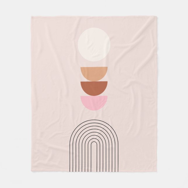 Mittelalterliche Moderne 08 Arch Blush Pink Fleecedecke (Vorderseite)