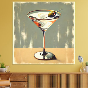 Mittelalterliche Moderne 1 Olive Martini Malerei Leinwanddruck