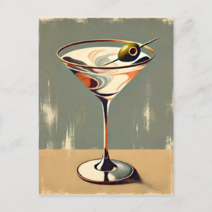 Mittelalterliche Moderne 1 Olive Martini Malerei Postkarte