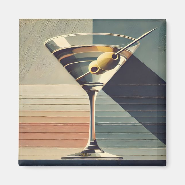 Mittelalterliche Moderne 2 Live Martini Cocktail S Magnet (Vorne)
