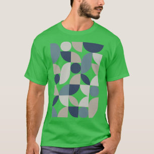Mittelalterliche Moderne Abstrakt 26 Navy Gray T-Shirt
