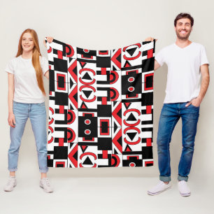 Mittelalterliche moderne Abstrakt Geometrie Fleecedecke