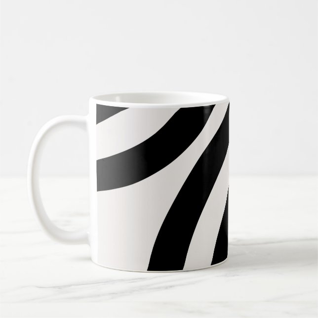 Mittelalterliche moderne Abstrakte Arkaden Schwarz Kaffeetasse (Links)