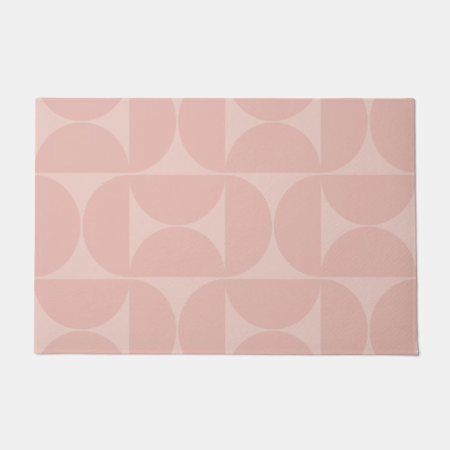 Mittelalterliche Moderne Abstrakte Muster Blush Pi Fußmatte (Vorderseite)