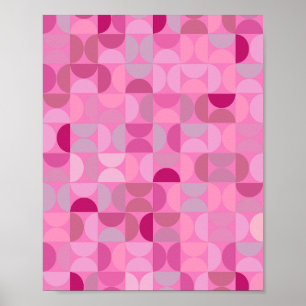 Mittelalterliche Moderne Abstrakte Muster rosa Poster