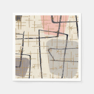 Mittelalterliche moderne Abstrakte Zeitung Napkins Serviette