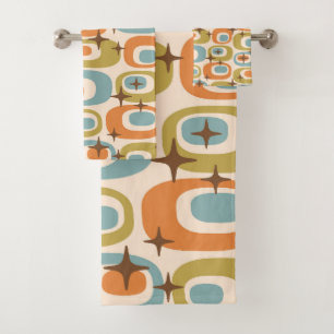 Mittelalterliche Moderne Atomare Muster Badhandtuch Set
