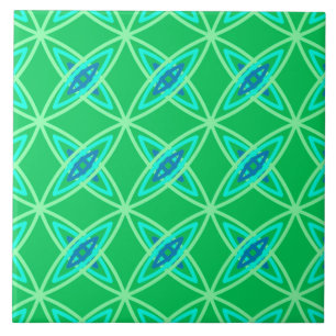Mittelalterliche moderne Atomdruckerei - Jade Gree Fliese