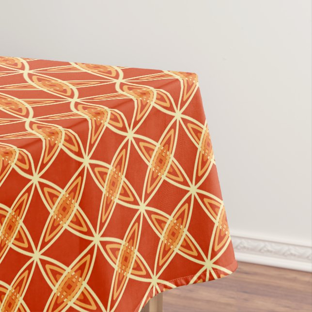 Mittelalterliche moderne Atomdruckerei - Mandarin  Tischdecke (Beispiel)