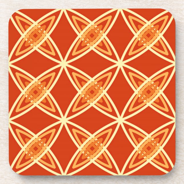 Mittelalterliche moderne Atomdruckerei - Mandarin  Untersetzer (Vorderseite)