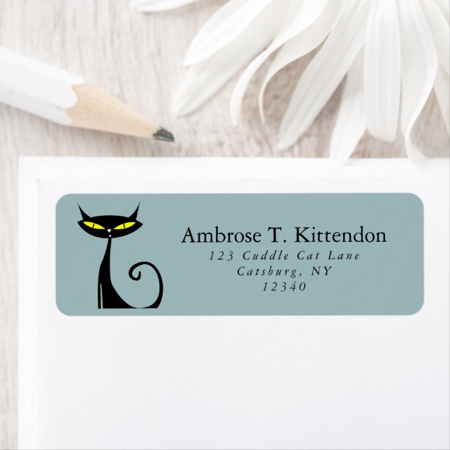 Mittelalterliche moderne Atomenkatze dunkelblau (Insitu)