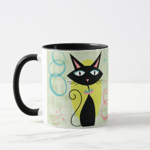 Mittelalterliche moderne Atomic Black Cat-Welt Tasse