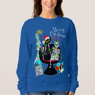 Mittelalterliche moderne Atomkatze Meowy Weihnacht Sweatshirt