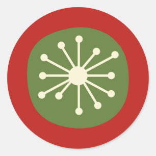 Mittelalterliche moderne Atommatte Niedlich Retro  Runder Aufkleber