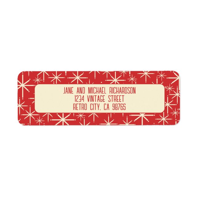 Mittelalterliche moderne Atomstars Retro Red & Cre (Vorne)